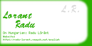 lorant radu business card